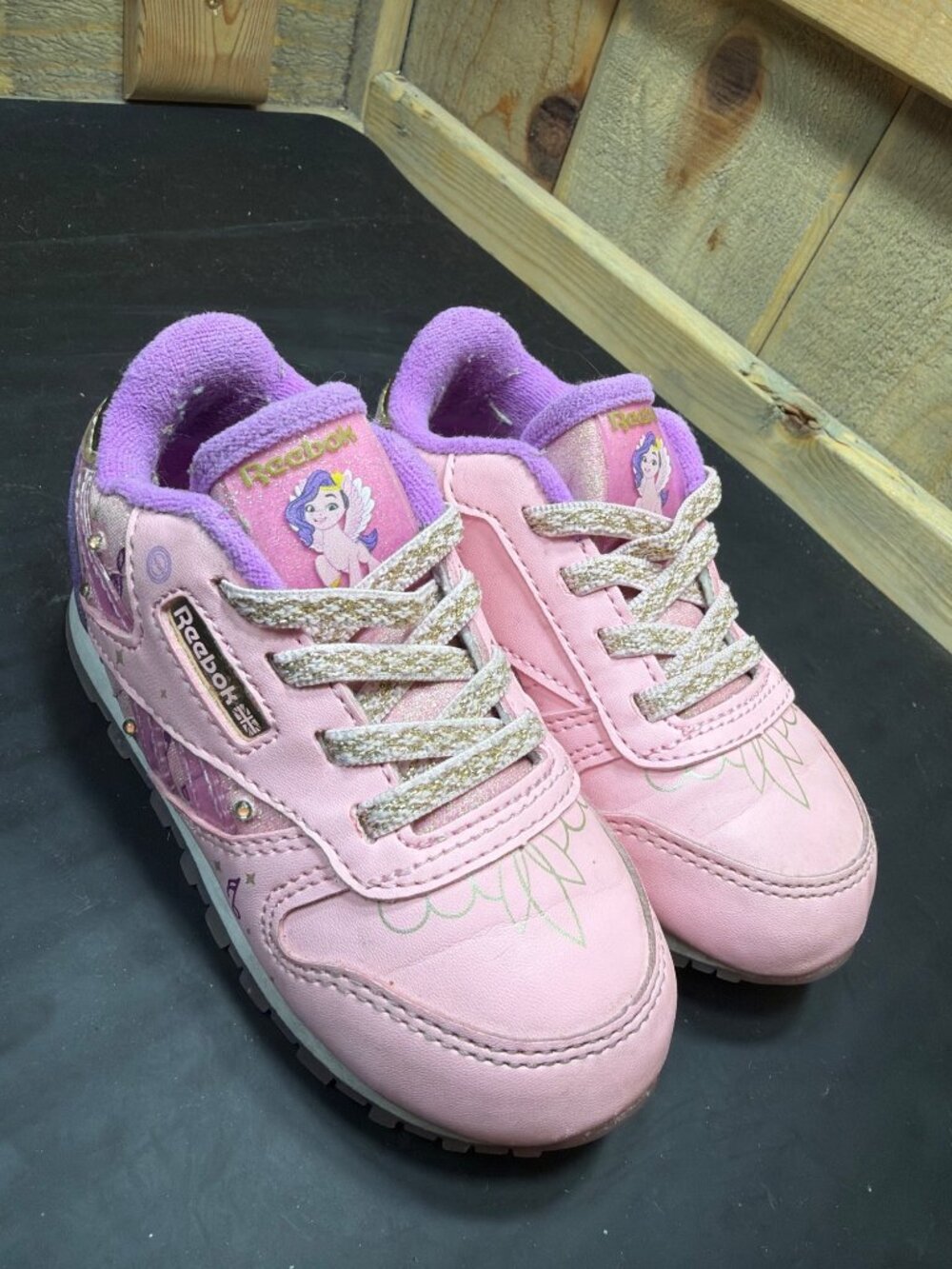 Reebok My Little Pony Pipp Petals Pink Sneakers Toddler Girls Size 7 Shoes Cute! - Picture 2 of 9